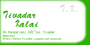 tivadar kalai business card